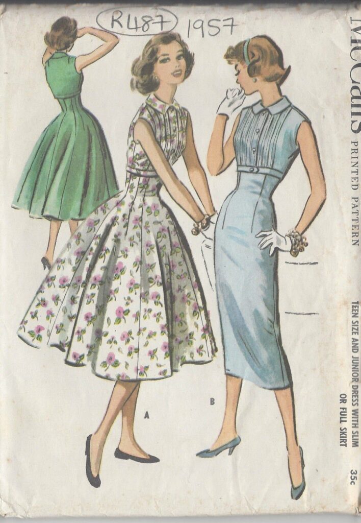 1957 Vintage Schnittmuster B31 1/2 “KLEID (R487) McCalls 4009