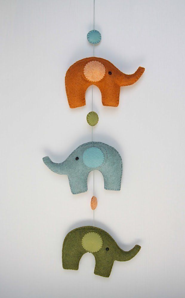 How-To: Felt Elephant Mobile