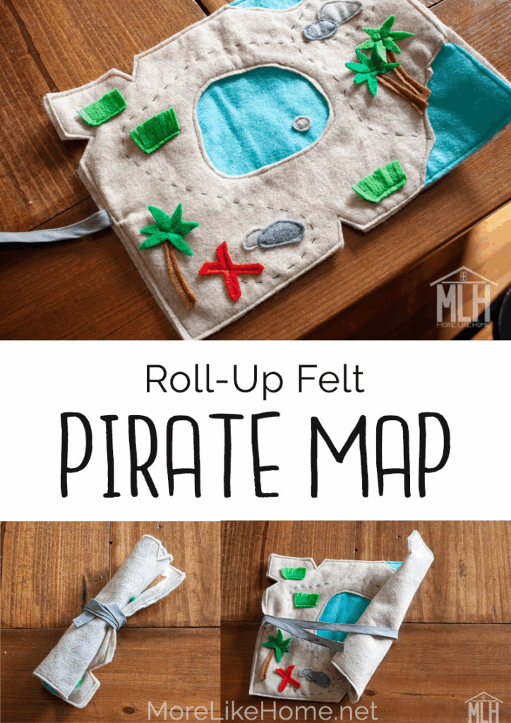Felt Pirate Map + DIY Stocking Stuffers for Kids