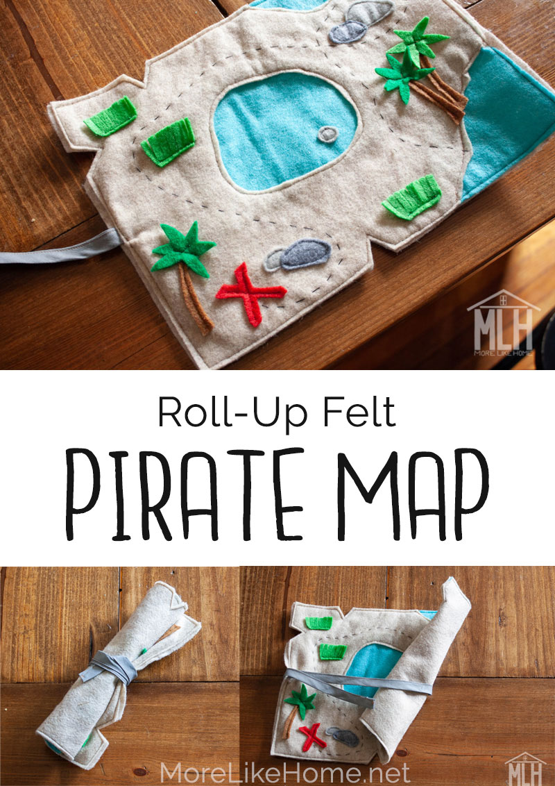 Felt Pirate Map + DIY Stocking Stuffers for Kids