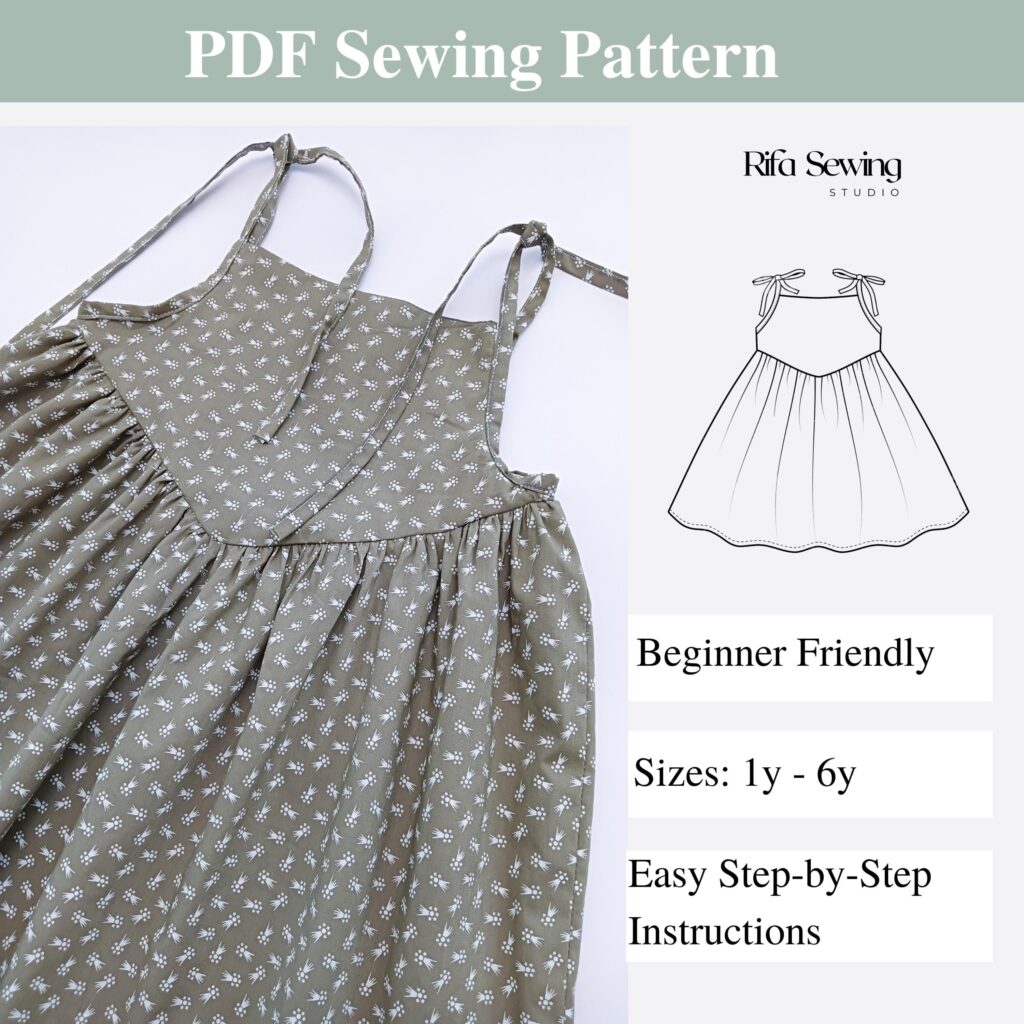 Baby Mädchen Gehrock Schnittmuster: Easy Summer Dress (PDF-Schnittmuster)