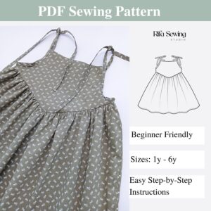 Baby Mädchen Gehrock Schnittmuster: Easy Summer Dress (PDF-Schnittmuster)