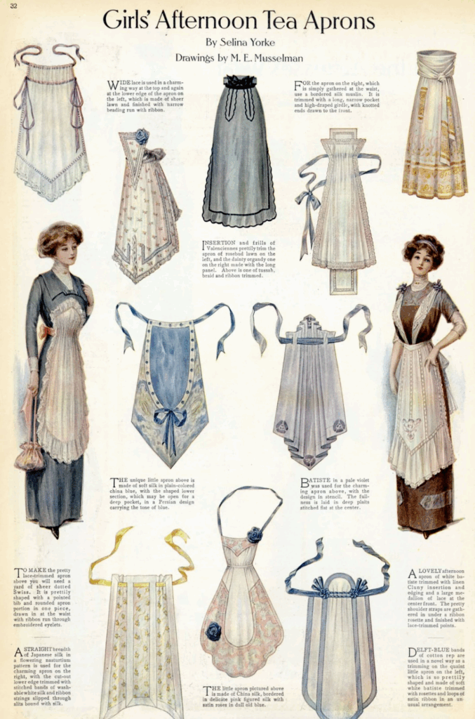 See pretty antique apron styles from 100+ years ago – Click Americana