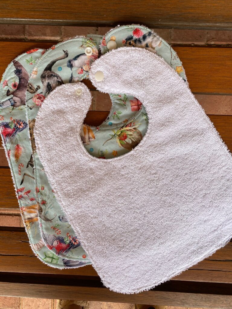 Baby bib Australiana Christmas