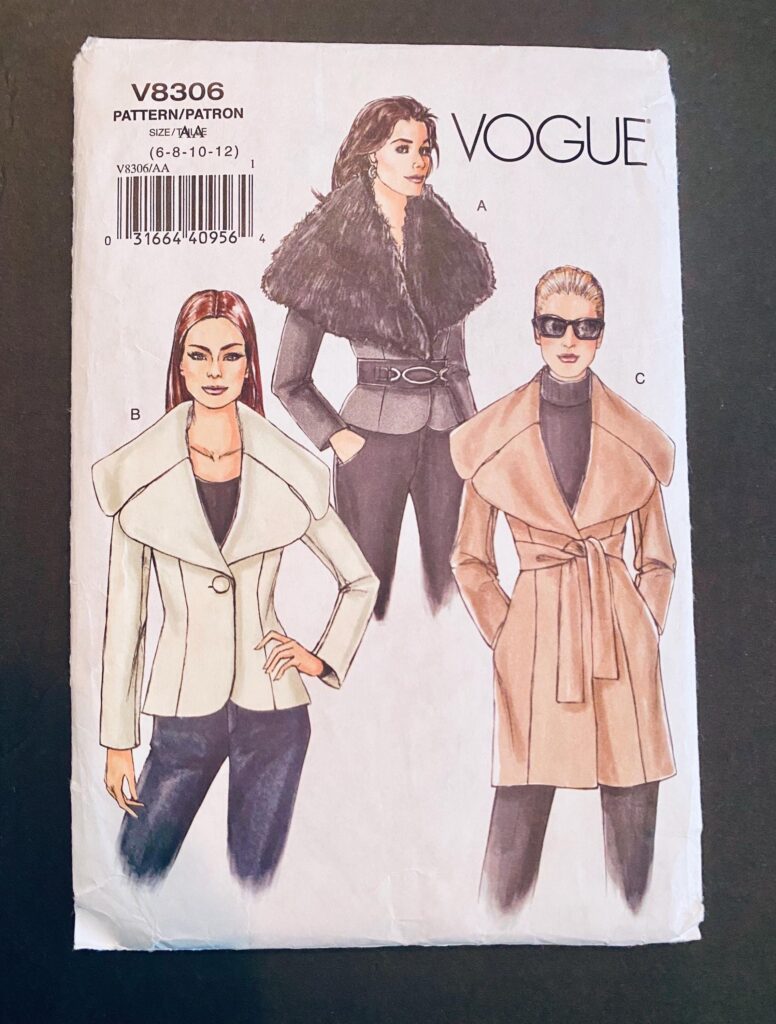 Vogue Lined Jacket Pattern: Oversized Collar, Belted, Back Slit – Size 6-12 – Etsy