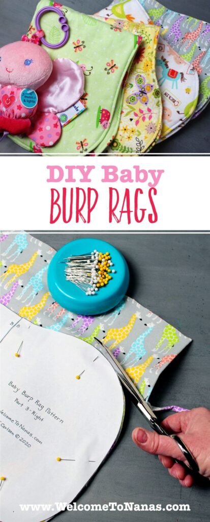 Easy Homemade Cloth Baby Burp Cloths (Free Sewing Pattern) | Welcome to Nana’s