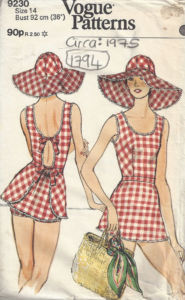 1975 Vintage VOGUE Sewing Pattern B36 Swimsuit With BRIEFS and HAT (1794) Vogue 9230 – Etsy