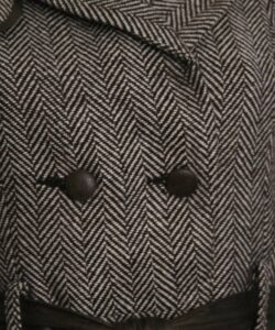 Double Zero – Women’s Double Breasted A-line Coat – M / Coffee