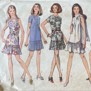 Misses Mini Dress and Scarf Pattern, Simplicity 8684, CUT