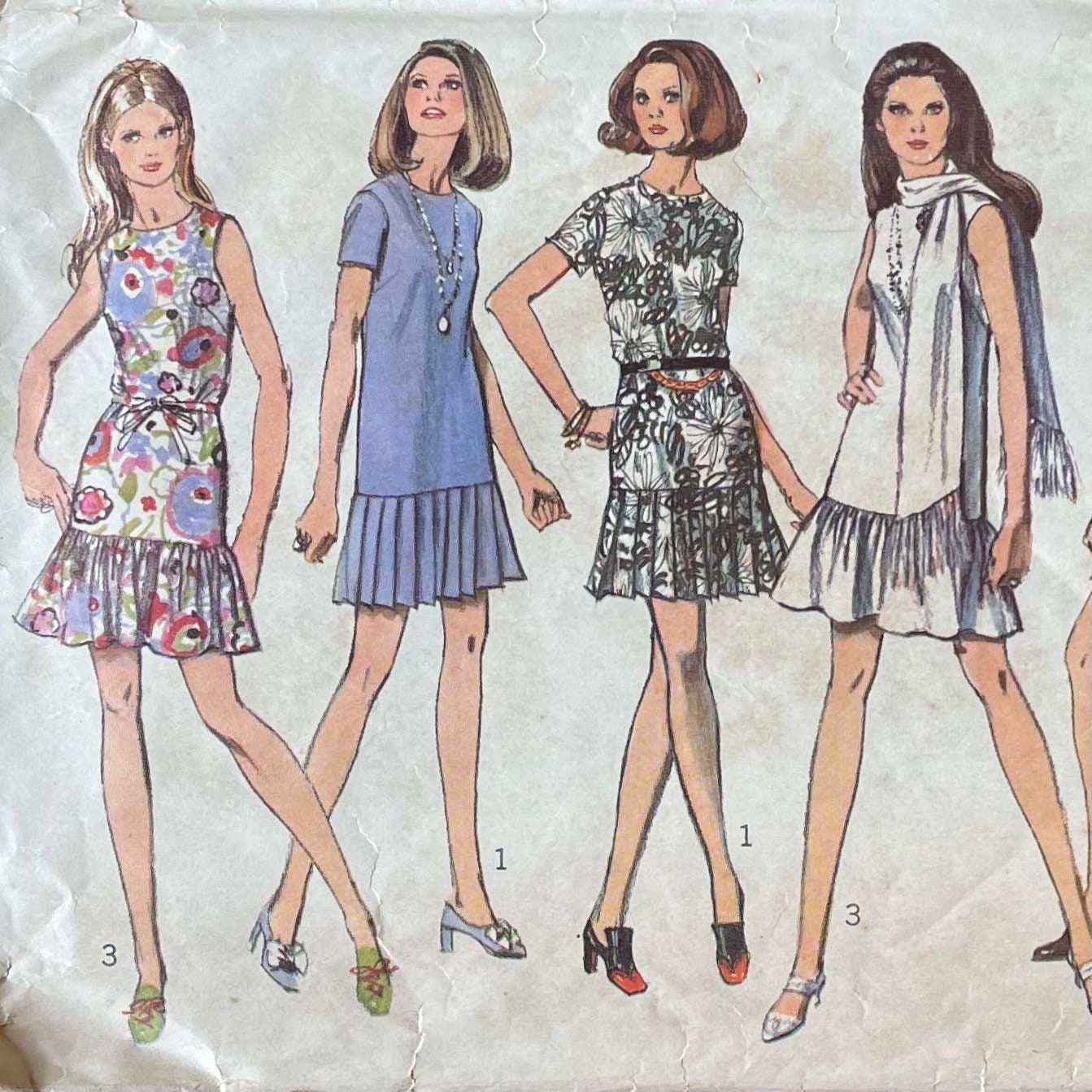 Misses Mini Dress and Scarf Pattern, Simplicity 8684, CUT