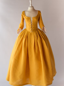 Elegant 18th-century Dress, Sunflower Linen, Authentic Historical Costume, Perfect for Reenactments & Period Events – Etsy