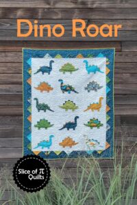 PDF Dino Roar Quilt Pattern Digital Download by Slice of Pi Quilts [fat Quarter Friendly, Beginner Applique Dinosaur Quilt Pattern] – Etsy