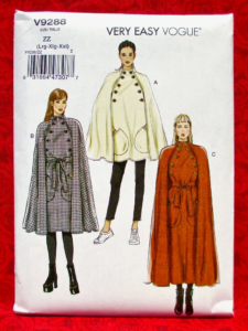 Vogue V9288 Easy Sewing Pattern, Button Front Cape, Modern Wrap Cloak, Collar, Belt, Sizes L XL Xxl, Fall Winter Fashion Outerwear, UNCUT – Etsy