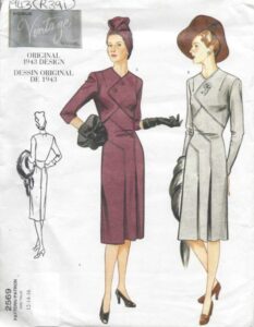 1943 Vintage VOGUE Sewing Pattern B34″-36″-38″ DRESS (R391) – The Vintage Pattern Shop