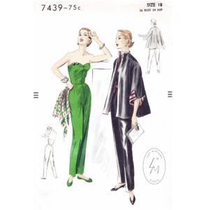 Vintage Sewing Pattern 1950s Jumpsuit & Swing Coat Sewing Pattern // Rockabilly // Strapless Bodice // High Waist // Bust 36 – Etsy