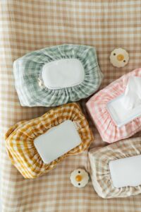 Baby Wet Wipes Cover Tissue Box Nursery Decoration Matching Changing Pad Cover Baby Essentials Baby Wipe Station Diaper Bag Gingham Pattern