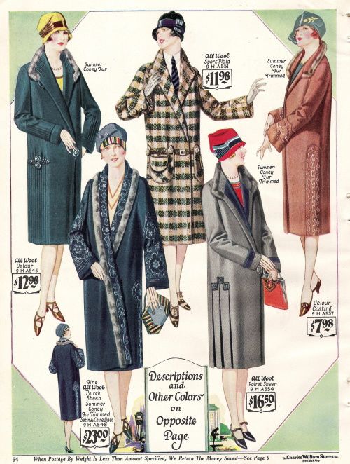 1920s Coats, Furs, Jackets and Capes History
