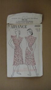 VINTAGE 1940′ ADVANCE PATTERN #4603 SEWING MODEL WOMEN FASHION NEW YORK | eBay