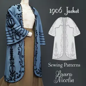 1906 Edwardian Jacket Sewing Patterns, 1900s Jacket Pattern, 1900s Dress, Edwardian Blouse Patterns, Victorian Jacket, Historical Pattern – Etsy
