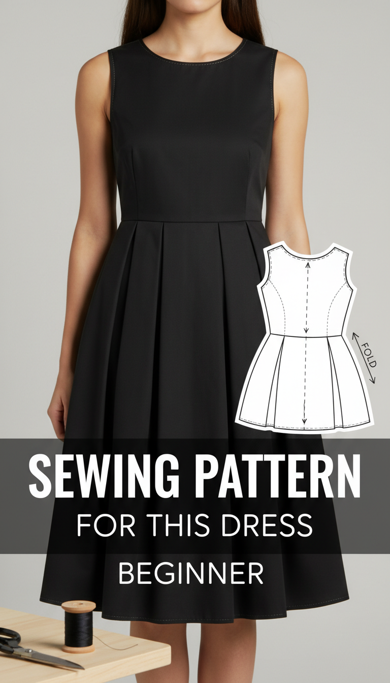 Vintage Wrap Dress Sewing Pattern | DIY Handmade Dress