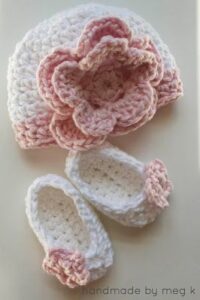 Crocheted Newborn Slippers