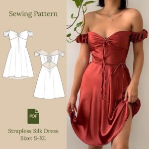 Silky Strapless Seduction Dress Pattern
