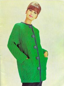 Vintage 1970s Cable Knit Long Cardigan Knitting Pattern- Digital PDF Download