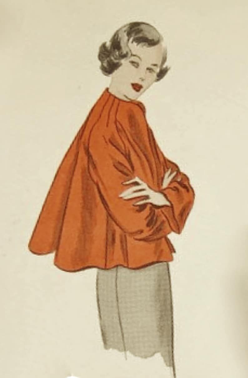 1950 Swing Coat Sewing Pattern. Lassie Label Design With Ranglan Sleeves and Funnel or Notched Collar – Etsy New Zealand