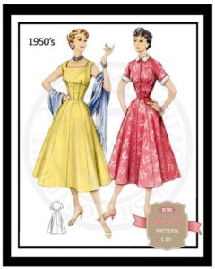 1950’s Rockabilly Style Summer Dress PDF Sewing Pattern Bust 36 – Etsy UK