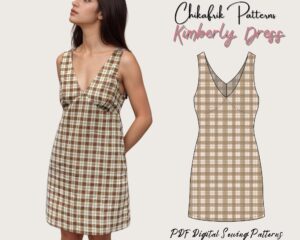 Schnittmuster Kimberly Neckholder Kleid | 15 Größe PDF (Digitaler Download)