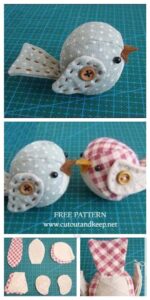 DIY Vintage Fabric Spring Bird Free Sewing Patterns & Tutorials | Fabric Art DIY