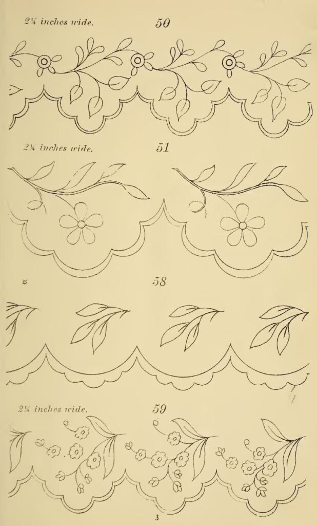 220 Vintage Embroidery Patterns Published 1880: eBook Instant Download