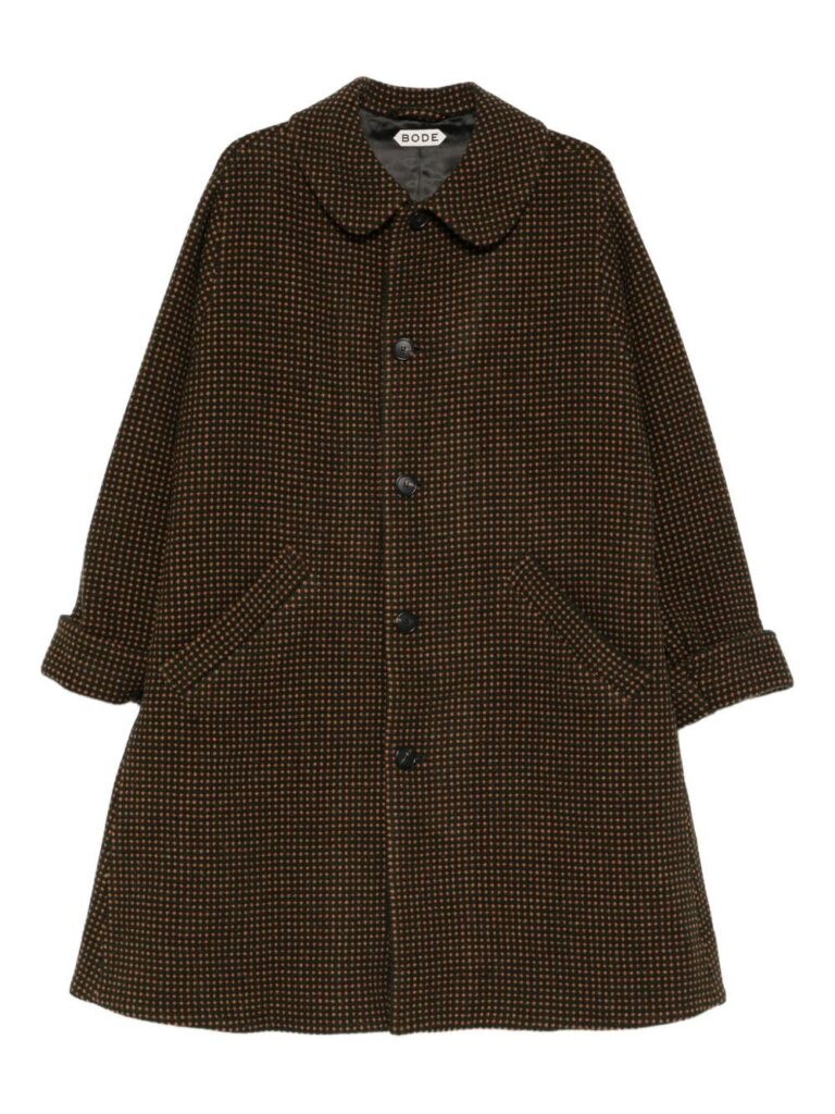BODE Hedgerow buttoned coat – Green