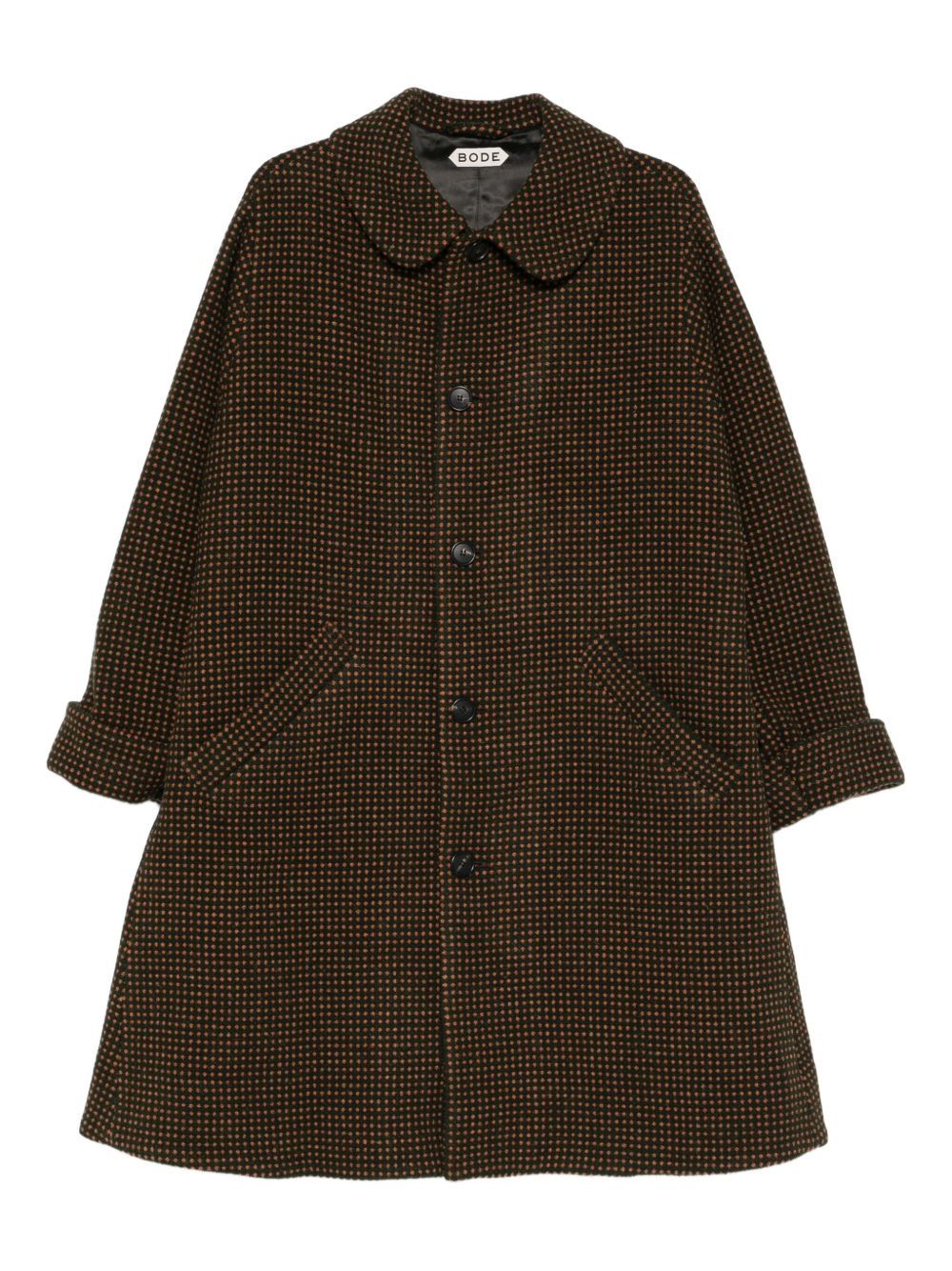 BODE Hedgerow buttoned coat – Green