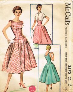 McCalls 3570: 1950s Stunning Misses Sun Dress Sz 30 B Vintage Sewing Pattern