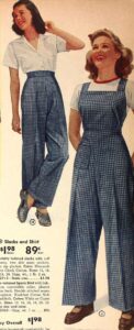 1940s Pants History- Trousers, Overalls, Jeans, Sailor, Siren Suits