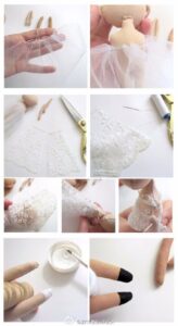 Noivinhos com molde e passo a passo