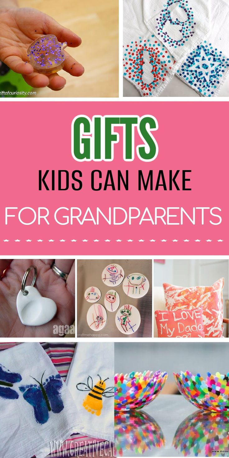 Kid-made DIY gifts for grandparents for Christmas