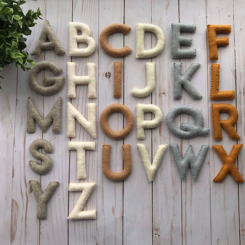 Letras de fieltro abecedario de fieltro abecedario – Etsy España