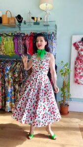 🍒 Summer Sunshine and Cherry Delights with our Summer Halter Neck Circle Dresses!