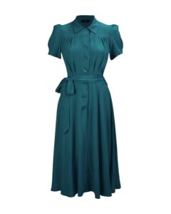 1940s Shirt-Waister Dress – Dragonfly – UK 22