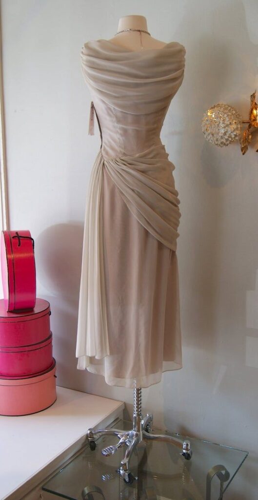 40s Dress // Vintage 1940’s Peggy Hunt Grey Goddess Dress – Etsy