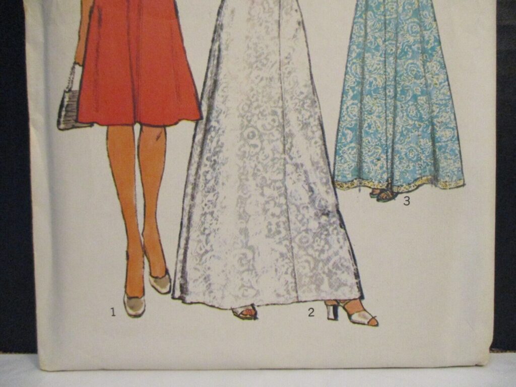 70s Vintage simplicity 6094 Miss Evening Dress 2 Lengths Pattern 12 Uncut FF for sale online | eBay