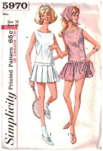 Simplicity 5970 Sports Dress, Shorts, Scarf Size: 16 Uncut Sewing Pattern