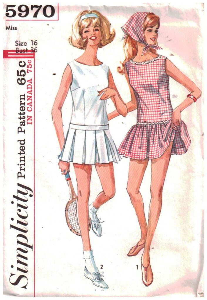 Simplicity 5970 Sports Dress, Shorts, Scarf Size: 16 Uncut Sewing Pattern