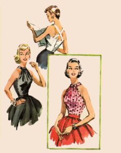 Vintage 50s Set of Rockabilly Pin-up Halter Blouses Sewing – Etsy