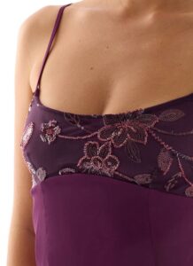 Zion Beaded Mini Dress – Mulberry