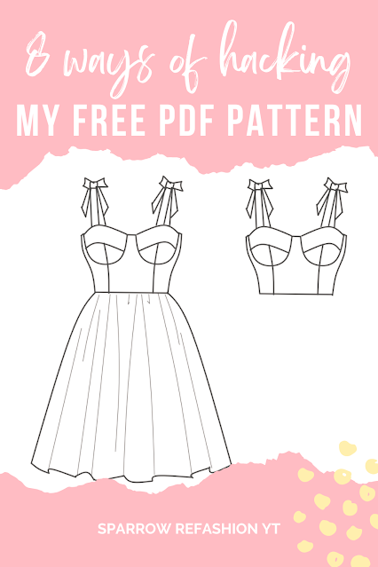 Create Your Own Bustier Pattern: Download Free PDF Pattern in 6 Sizes and Hack it into 8 Styles