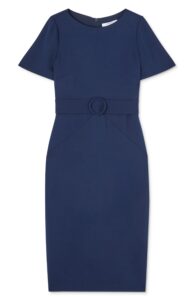 LK Bennett Klaudia Belted Midi Dress in Navy at Nordstrom, Size 10 Us