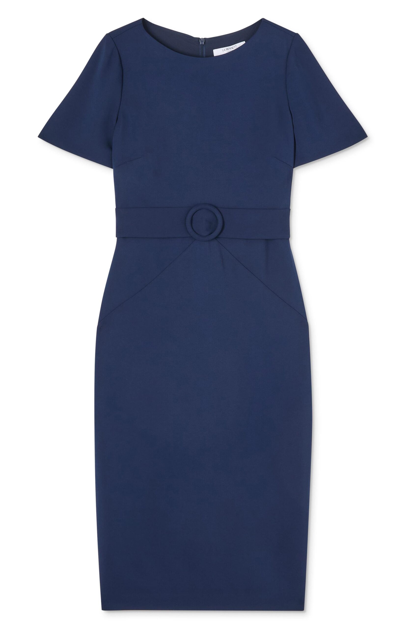 LK Bennett Klaudia Belted Midi Dress in Navy at Nordstrom, Size 10 Us